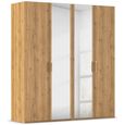 Rauch Evelyn 201cm 4 Door Wardrobe with Mirror - H 223cm - Wild Oak