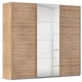 Rauch Evelyn 242cm 3 Door Sliding Wardrobe with Mirror - Sonoma Oak