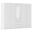 Evelyn Wardrobe - 251cm - 5 Door - Combi - H 197cm - Alpine White