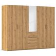 Evelyn Wardrobe - 251cm - 5 Door - Combi - H 197cm - Wild Oak