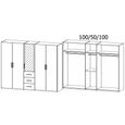 Evelyn Wardrobe - 251cm - 5 Door - Combi - H 223cm - Sonoma Oak