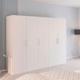 Rauch Evelyn 251cm 5 Door Wardrobe - H 197cm - Alpine White