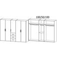Evelyn Wardrobe - 251cm - 5 Door - H 223cm - with Drawer - Wild Oak
