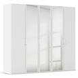 Rauch Evelyn 251cm 5 Door Wardrobe with Mirror - H 223cm - Alpine White