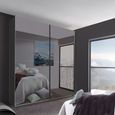 Rauch Filo 181cm 2 Door Mirrored Sliding Wardrobe - Graphite