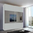 Rauch Filo 181cm 2 Door Sliding Wardrobe with Mirror - Silk Grey