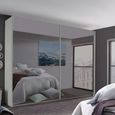 Rauch Filo 226cm 2 Door Mirrored Sliding Wardrobe - Silk Grey