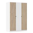 Rauch Genua 136cm 3 Door Wardrobe Type A - Alpine White and Artisan Oak