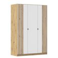 Rauch Genua 136cm 3 Door Wardrobe Type B - Artisan Oak and Alpine White