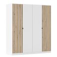 Rauch Genua 181cm 4 Door Wardrobe Type A - Alpine White and Artisan Oak