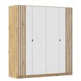 Rauch Genua 181cm 4 Door Wardrobe Type B - Artisan Oak and Alpine White