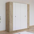 Rauch Genua 181cm 4 Door Wardrobe Type B - Artisan Oak and Alpine White