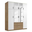 Rauch Hildesheim Extra 181cm 8 Door Combi Wardrobe - Sonoma Oak and Alpine White