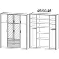 Rauch Hildesheim Extra 181cm 8 Door Combi Wardrobe - Sonoma Oak and Alpine White