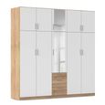 Rauch Hildesheim Extra 231cm 10 Door Combi Wardrobe - Sonoma Oak and Alpine White