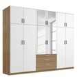 Rauch Hildesheim Extra 271cm 12 Door Combi Wardrobe - Sonoma Oak and Alpine White