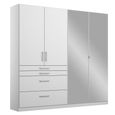Rauch Homburg 181cm 4 Door Combi Wardrobe - Alpine White and High Gloss White