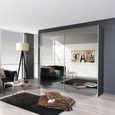 Rauch Koblenz 226cm 2 Door Mirrored Sliding Wardrobe - Metallic Dark Grey and Grey Mirror