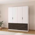 Rauch Koda 181cm 4 Door Wardrobe with Drawers - Alpine White