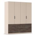 Rauch Koda 181cm 4 Door Wardrobe with Drawers - Champagne