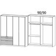 Rauch Koda 181cm 4 Door Wardrobe with RHF Drawers - Alpine White