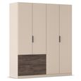Rauch Koda 181cm 4 Door Wardrobe with RHF Drawers - Champagne