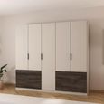Rauch Koda 226cm 5 Door Wardrobe with Drawers - Champagne