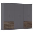 Rauch Koda 271cm 6 Door Wardrobe with Drawers - Metallic Dark Grey