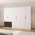 Rauch Koda 271cm 6 Door Wardrobe with RHF Drawers - Alpine White