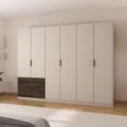 Rauch Koda 271cm 6 Door Wardrobe with RHF Drawers - Champagne