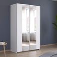 Rauch Kronach 131cm 2 Door Mirrored Sliding Wardrobe - Alpine White