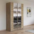 Rauch Kronach 131cm 2 Door Mirrored Sliding Wardrobe - Artisan Oak