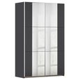 Rauch Kronach 131cm 2 Door Mirrored Sliding Wardrobe - Metallic Dark Grey
