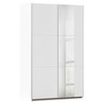 Rauch Kronach 131cm 2 Door Sliding Wardrobe with Mirror - Alpine White