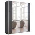 Rauch Kronach 175cm 2 Door Mirrored Sliding Wardrobe - Metallic Dark Grey