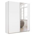 Kronach Sliding Mirror Wardrobe - 175cm - 2 Door - Alpine White