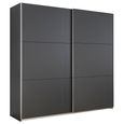 Rauch Kronach 218cm 2 Door Sliding Wardrobe - Metallic Dark Grey