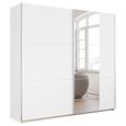 Kronach Sliding Mirror Wardrobe - 218cm - 2 Door - Alpine White