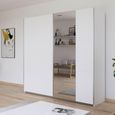 Kronach Sliding Mirror Wardrobe - 218cm - 2 Door - Alpine White
