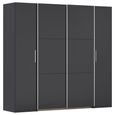 Rauch Kronach 225cm 4 Door Wardrobe - Metallic Dark Grey