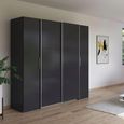 Rauch Kronach 225cm 4 Door Wardrobe - Metallic Dark Grey