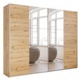 Rauch Kronach 261cm 2 Door Mirrored Sliding Wardrobe - Artisan Oak