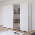 Kronach Sliding Mirror Wardrobe - 261cm - 2 Door - Alpine White