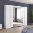 Rauch Kronach 268cm 4 Door Wardrobe with Mirror - Alpine White