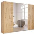 Rauch Kronach 268cm 4 Door Wardrobe with Mirror - Artisan Oak