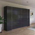 Rauch Kronach 311cm 4 Door Wardrobe - Metallic Dark Grey
