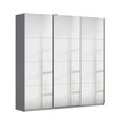 Rauch Kulmbach 203cm 3 Door Mirrored Sliding Wardrobe - Metallic Dark Grey