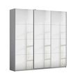 Rauch Kulmbach 203cm 3 Door Mirrored Sliding Wardrobe - Silk Grey