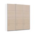 Kulmbach Sliding Wardrobe - 203cm - 3 Door - Alpine White & Champagne Glass