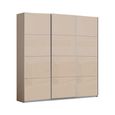 Kulmbach Sliding Wardrobe - 203cm - 3 Door - Champagne & Champagne Glass